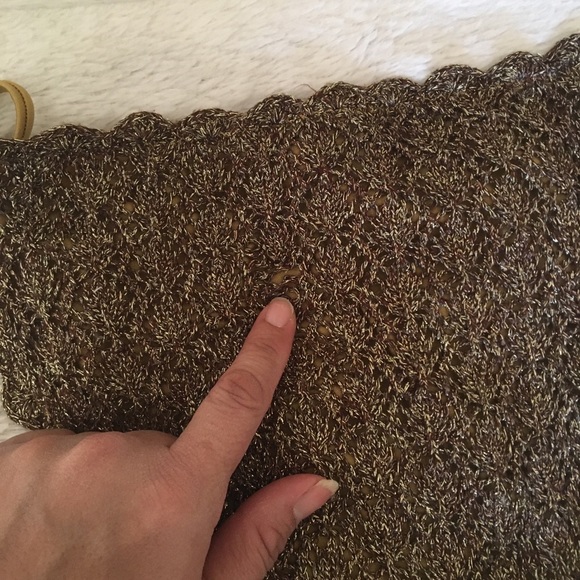 EUC Becca gold crochet halter bikini - Picture 7 of 13